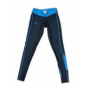 UNDER ARMOUR WOMEN'S‎ COLDGEAR COMPRESSION LEGGINGS BLACK/BLUE SIZE SM